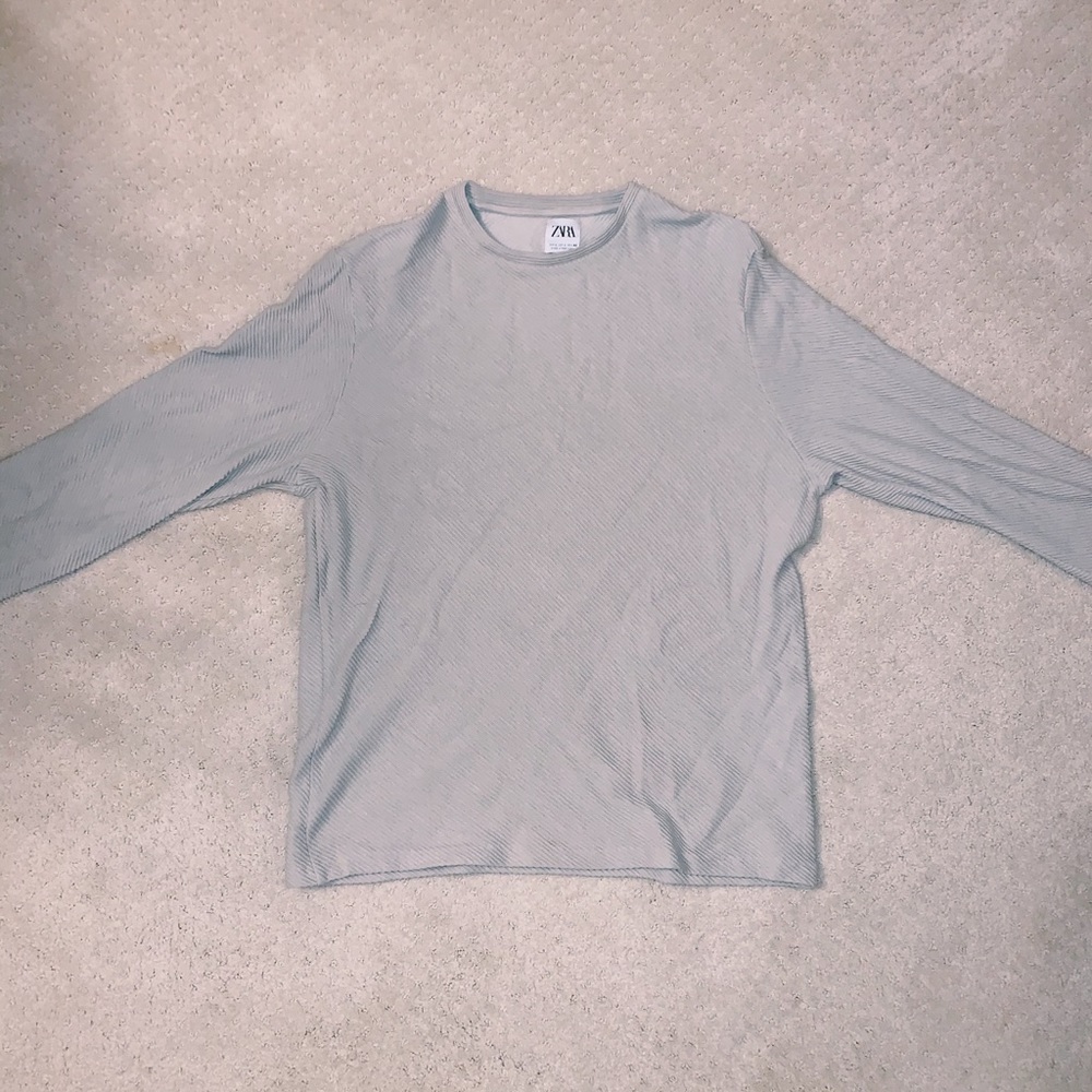 ZARA Ribbed Long Sleeve Shirt